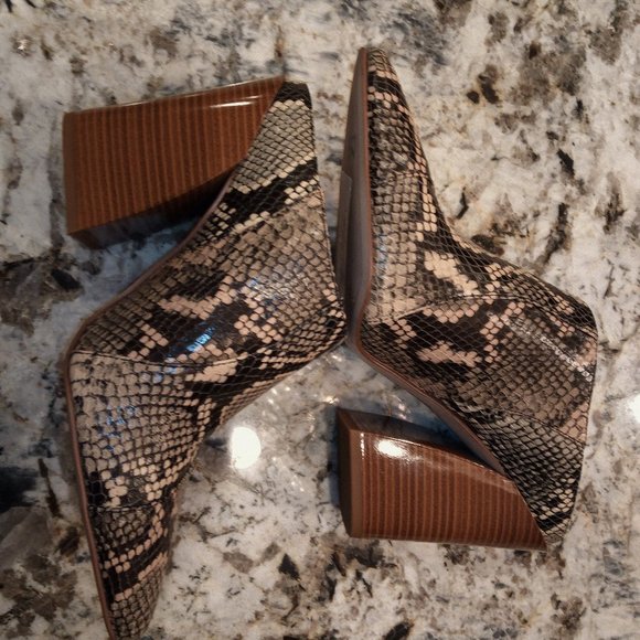 Sam Edelman Reverie 2 Block Heel Snake Mules - Picture 5 of 7